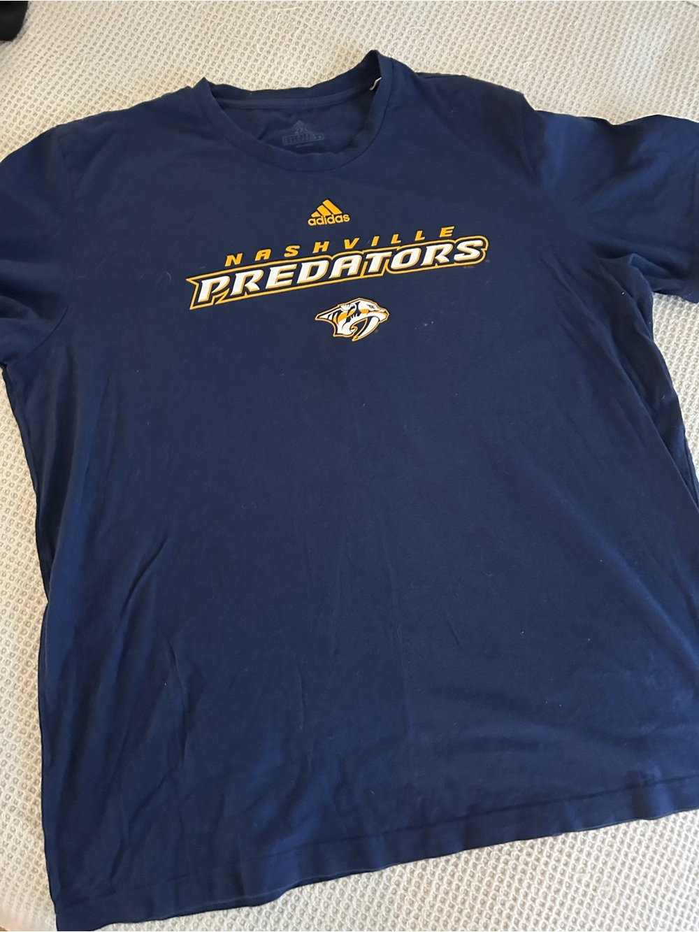 adidas Navy Blue Nashville Predators Logo T‑Shirt